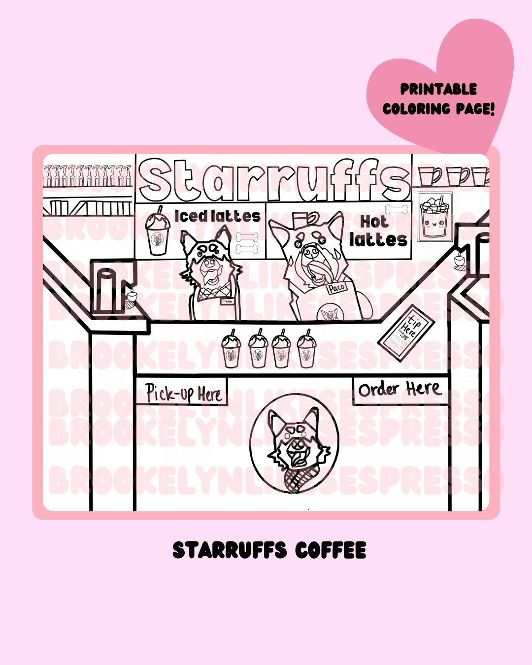 Downloadable Coloring Page (Starruffs Coffee)