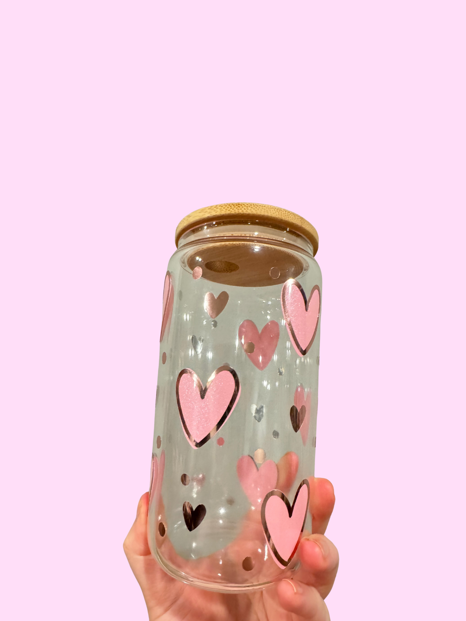 Sparkly Pink & Rose Gold Hearts